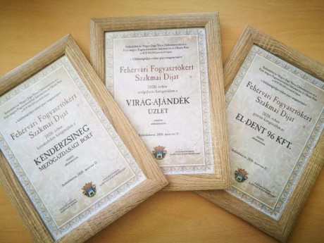 Kihirdették a Fehérvári Fogyasztókért Szakmai Díj 2020 díjazottjait